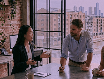 Team meeting in a modern office